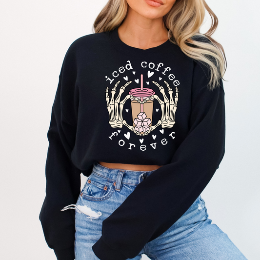 Iced Coffee Forever Heart Valentine Crewneck